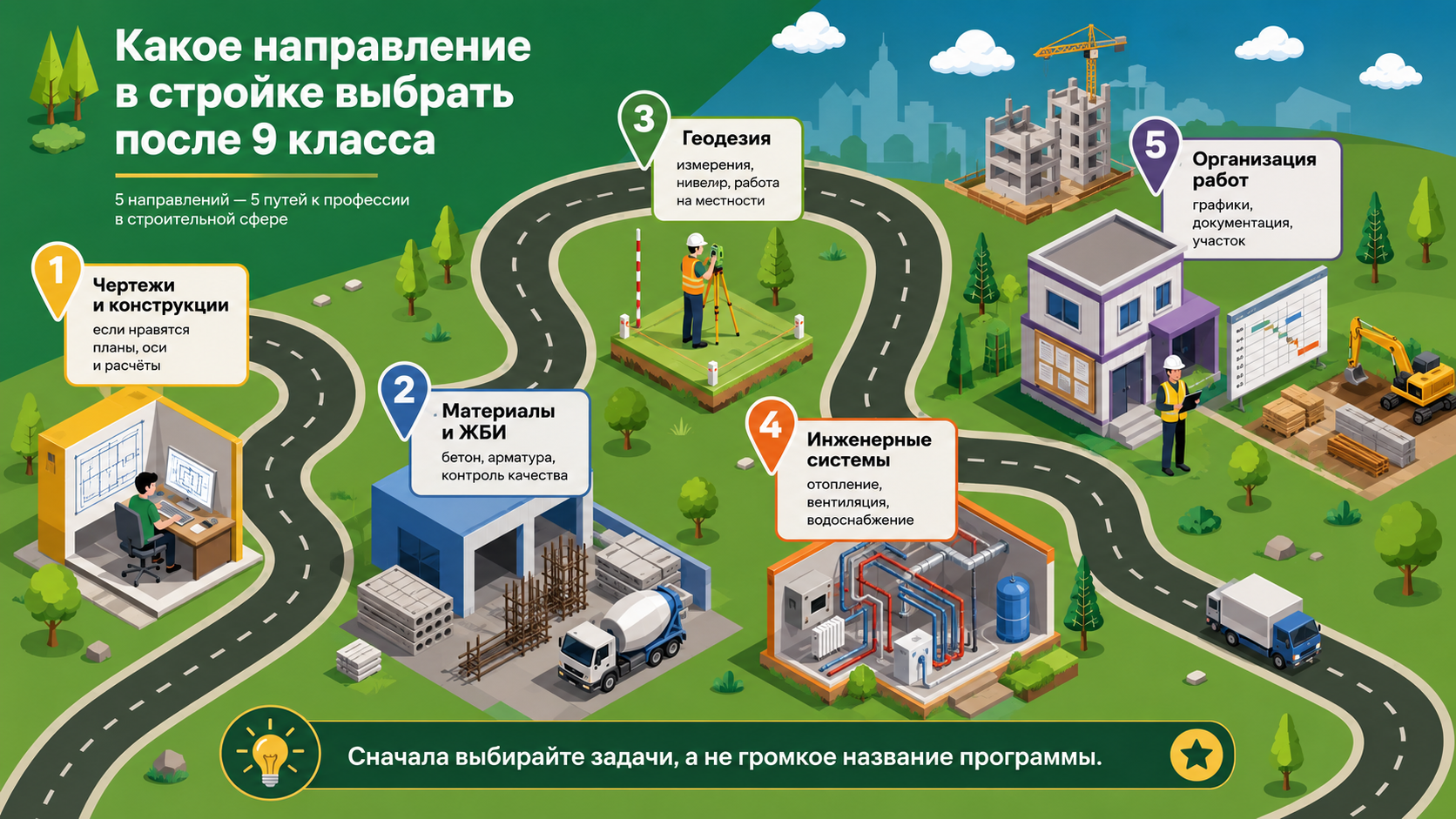 Какие строительные специальности можно выбрать после 9 класса